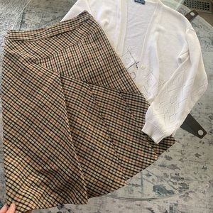 Vintage A-Line Pleated Skirt